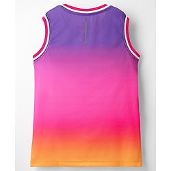 Pine Active Knit Sleeveless High Stretch T-Shirt With Ombre Effect - Multicolor