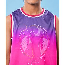 Pine Active Knit Sleeveless High Stretch T-Shirt With Ombre Effect - Multicolor