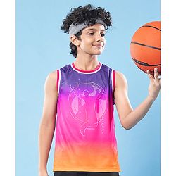 Pine Active Knit Sleeveless High Stretch T-Shirt With Ombre Effect - Multicolor