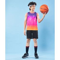 Pine Active Knit Sleeveless High Stretch T-Shirt With Ombre Effect - Multicolor