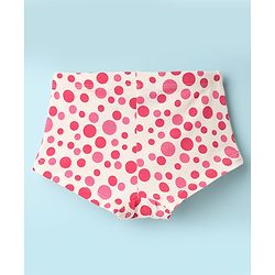 Pine Kids Cotton Elastane Knit Hipsters With Polka Dots & Bow Print Pack Of 3 (Colour May Vary)