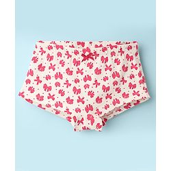 Pine Kids Cotton Elastane Knit Hipsters With Polka Dots & Bow Print Pack Of 3 (Colour May Vary)