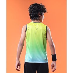 Pine Active Sleeveless T-Shirt With Text Print - Lime Green