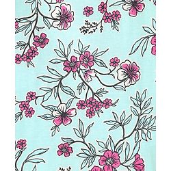 Pine Kids Cotton Knit Frill Sleeves Co-ords Capri Night Suit with Floral Print - Sea Green