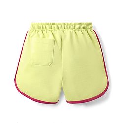 Pine Kids Looper Knit Shorts With Text Print - Limegreen