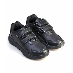 Pine Kids Velcro Closure School Shoes - Black