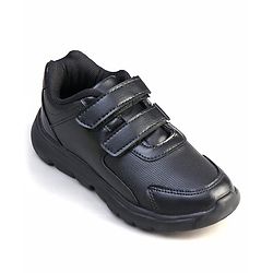 Pine Kids Velcro Closure School Shoes - Black
