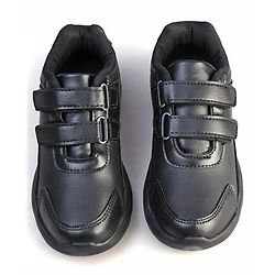 Pine Kids Velcro Closure School Shoes - Black