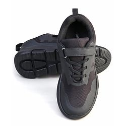 Pine Kids Velcro Closure School Shoes - Black