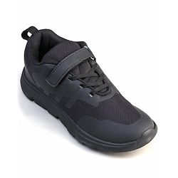 Pine Kids Velcro Closure School Shoes - Black