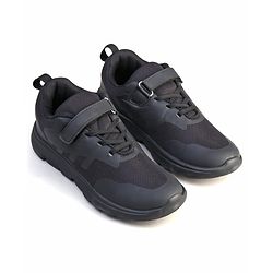 Pine Kids Velcro Closure School Shoes - Black