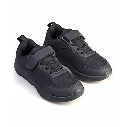 Pine Kids Velcro Closure School Shoes - Black