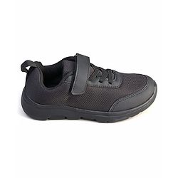 Pine Kids Velcro Closure School Shoes - Black