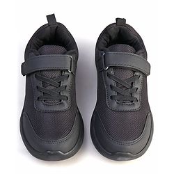 Pine Kids Velcro Closure School Shoes - Black