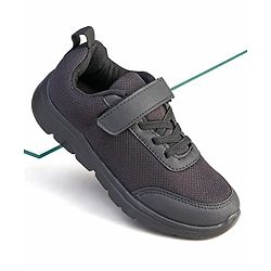 Pine Kids Velcro Closure School Shoes - Black