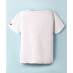 Pine Kids Marvel Cotton Knit Half Sleeves T-Shirt with Avengers Graphics -White