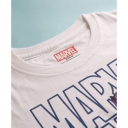 Pine Kids Marvel Cotton Knit Half Sleeves T-Shirt with Avengers Graphics -White