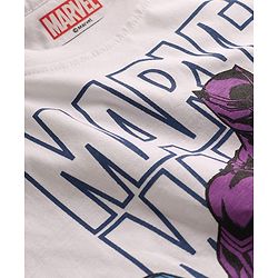 Pine Kids Marvel Cotton Knit Half Sleeves T-Shirt with Avengers Graphics -White