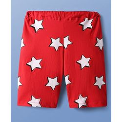 Pine Kids Marvel Single Jersey Knit Half Drop Shoulder Sleeves Oversized Shorts Night Suit with Avengers Graphics - Red & White