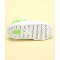 Pine Kids Clogs with Back Strap - White & Green