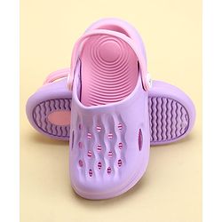 Pine Kids Clogs with Back Strap - Purple & Pink