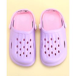 Pine Kids Clogs with Back Strap - Purple & Pink