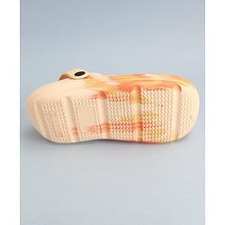 Pine Kids Back Strap Closure Clogs With Marble Print - Orange