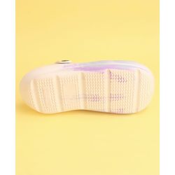 Pine Kids Backstrap Closure Marble Printed Clogs - Purple
