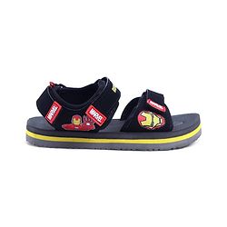 Pine Kids Marvel Velcro Closure Sandals with Iron Man Print -  Black