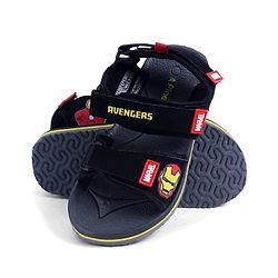 Pine Kids Marvel Velcro Closure Sandals with Iron Man Print -  Black
