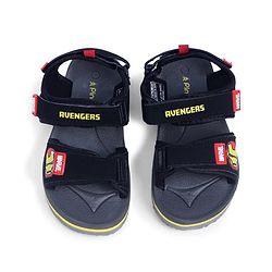 Pine Kids Marvel Velcro Closure Sandals with Iron Man Print -  Black
