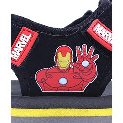 Pine Kids Marvel Velcro Closure Sandals with Iron Man Print -  Black
