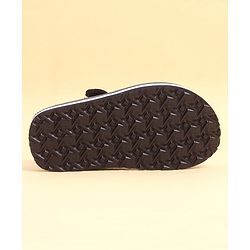 Pine Kids Solid Sandals With Velcro Closure - Black & Grey