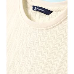 Pine Kids Knit Half Sleeves Solid T-Shirt & Shorts Co-Ord Set - White
