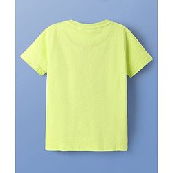 Pine Kids Knit Half Sleeves Solid T-Shirt & Shorts Co-Ord Set - Lime Green