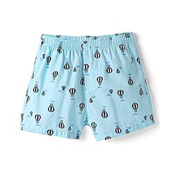 Pine Kids Cotton Knit Boxers with Hot Air Balloon & Bird Print Pack of 2 (Color May Vary)