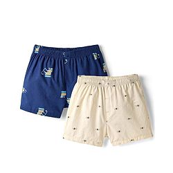 Pine Kids Cotton Knit Boxers with Abstract Print Pack of 2 (Color May Vary)