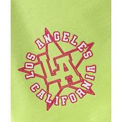 Pine Kids Looper Mid Thigh Shorts With Text Print - Light Green