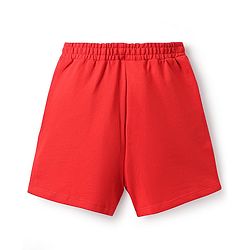 Pine Kids Looper Mid Thigh Shorts With Text Print - Red