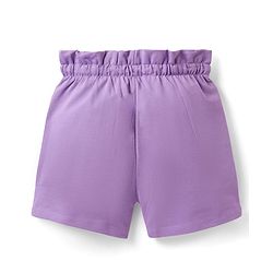 Pine Kids Looper Knit Mid Thigh Solid Colour Shorts - Lavender