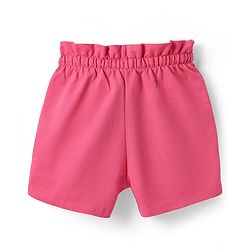 Pine Kids Looper Knit Mid Thigh Solid Colour Shorts - Pink