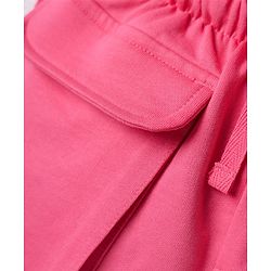 Pine Kids Looper Knit Mid Thigh Solid Colour Shorts - Pink