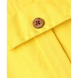 Pine Kids Cotton Woven Half Sleeves Solid Color Top & Shorts Set - Golden