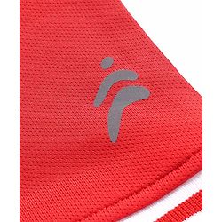 Pine Active Knit Knee Length Solid Color Shorts - Red