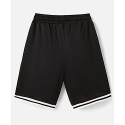 Pine Active Knee Length Solid Shorts - Black