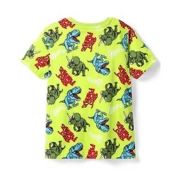 Pine Kid Single Jersey Knit Half Sleeves Co-ords Shorts Night Suit With Dino Print - Light Green