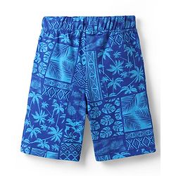 Pine Kids Single Jersey Knit Half Sleeves Co-ords Shorts Night Suit With Tropical Theme Print - Blue