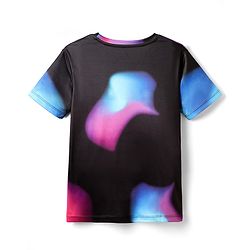 Pine Active Knit Half Sleeves Printed T-Shirt - Black