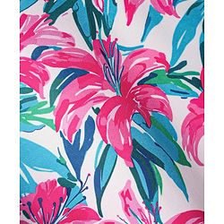Pine Active Half Sleeves T-Shirt With Floral Print - Pink