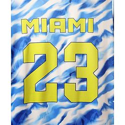 Pine Active Knit Half Sleeves Printed T-Shirt - Blue & White